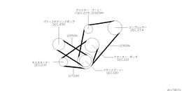 Fan,compressor & power steering belt