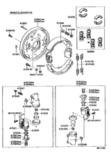 Front Drum Brake Wheel Cylinder & Backing Plate
