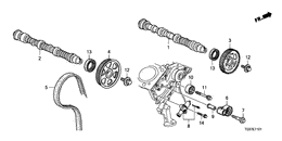 Camshaft/timing belt