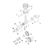Crankshaft and piston