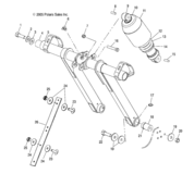 Suspension, front torque arm and shock