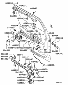 Rear slide door hardware