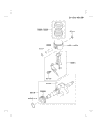 Piston/crankshaft