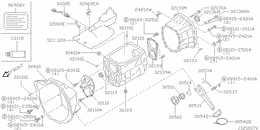Transmission case & clutch release