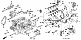 Engine wire harness/ clamp