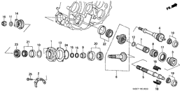 Transfer bevel gear
