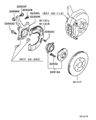 Front axle hub & drum