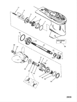 Gear Housing Assembly (Propshaft) (6 Jaw Reverse Clutch)