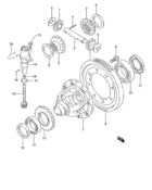Diff gear and speed gear
