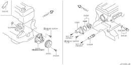 Water pump, cooling fan & thermostat