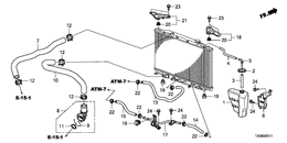 Radiator hose/reserve tan k