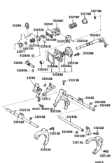 Gear Shift Fork & Lever Shaft (Mtm)