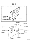Front door trim & pull handle