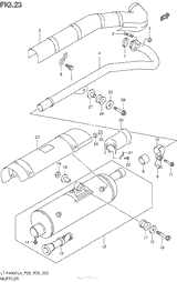 Выхлопная система (Lt-F400Fzl4 P33)