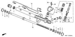 Power steering gear box components