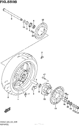 Rear Wheel (Sv650L7 E33)