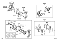 Front Disc Brake Caliper & Dust Cover