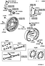 Rear Drum Brake Wheel Cylinder & Backing Plate