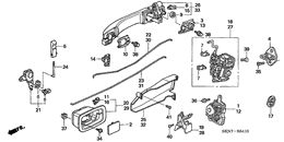 Rear door locks/ outer handle