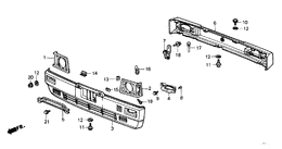 Bumper/headlight garnish