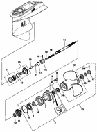 Gear case (propeller shaft) md30/40/50b2
