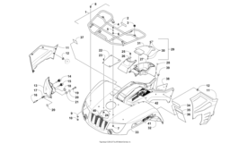 Front Rack, Body Panel, And Headlight Assemblies