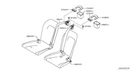 Rear seat belt