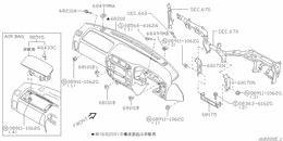 Instrument panel, pad & cluster lid