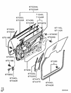 Front door panel & glass