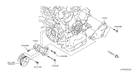 Power steering pump mounting