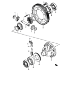 Differential gear and speedometer gear