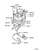 Battery cable & bracket