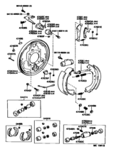 Rear Drum Brake Wheel Cylinder & Backing Plate