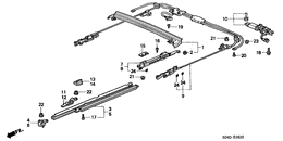 Roof slide components