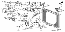 Radiator hose/reserve tan k