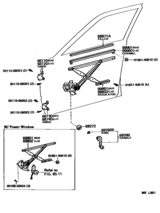 Front Door Window Regulator & Hinge