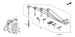 High tension cord/ spark plug