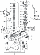 Gear case (drive shaft) md40/50b2
