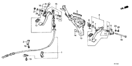 Clutch pedal/brake pedal