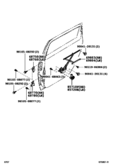 Rear Door Window Regulator & Hinge