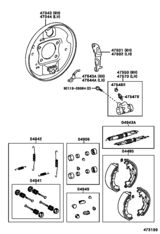 Rear Drum Brake Wheel Cylinder & Backing Plate