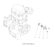 Engine, cooling system thermostat