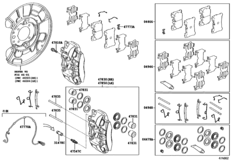 Rear Disc Brake Caliper & Dust Cover