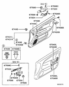 Front door trim & pull handle