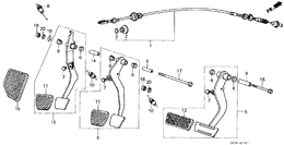 Clutch pedal/brake pedal