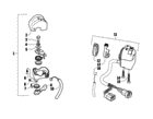 Throttle case and control switch assemblies