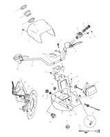 Handlebar and headlight pod