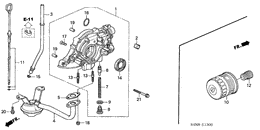 Oil pump/oil strainer