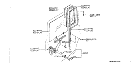 rear door window & regulator