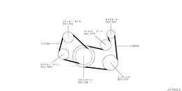 Fan,compressor & power steering belt